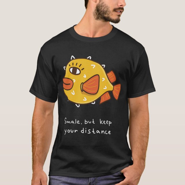 T-shirt poisson-globe (Devant)