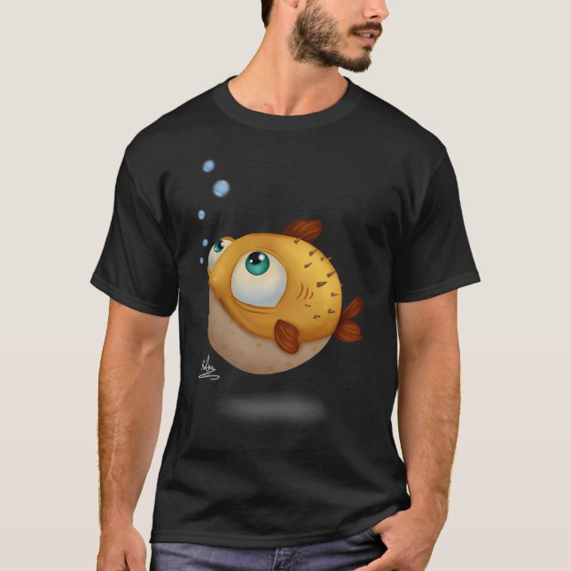 T-shirt poisson-globe (Devant)