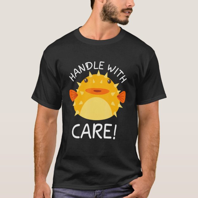 T-shirt Poisson-globe À Manipuler Avec Soin  Fugu Poisson- (Devant)