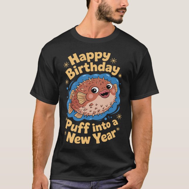 T-shirt Poisson-globe Va Gonfler Poisson Mignon Humour ( (Devant)