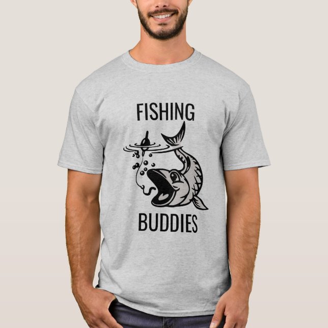 T-shirt Poisson Graphique Buddies de pêche (Devant)