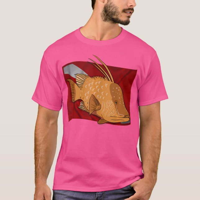 T-shirt Poisson Hogfish Drapeau Plongée Floride SpeFishing (Devant)
