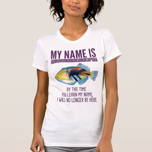 T-shirt Poisson Humuhumunukunukapuaa, nom le plus long du  (Devant)
