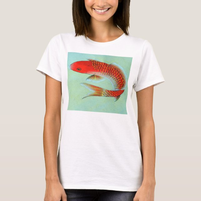 T-shirt POISSON JAPONAIS PLUS TAILLE YOGA PORTER (Devant)