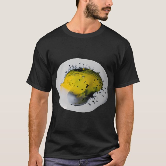 T-shirt Poisson jaune abstrait (Devant)