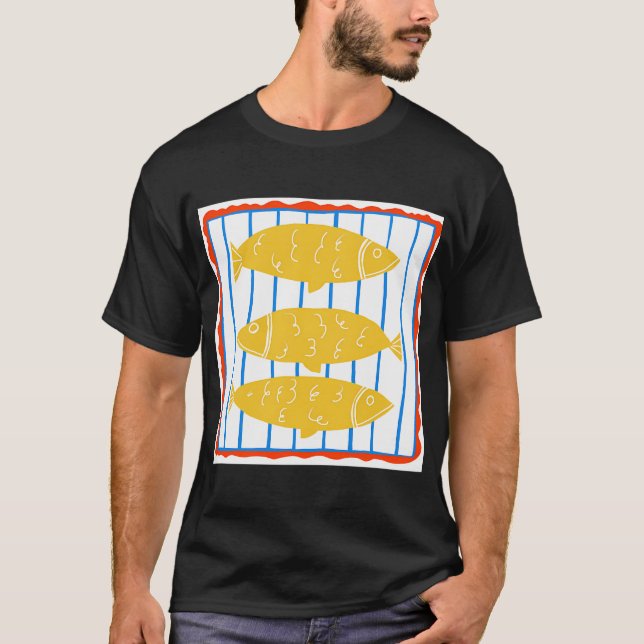 T-shirt Poisson jaune amusant (Devant)
