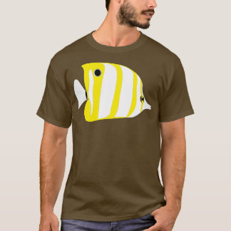 T-shirt Poisson jaune blanc rayé