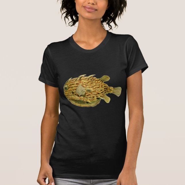 T-shirt Poisson jaune et Brown par Ernst Haeckel (Devant)