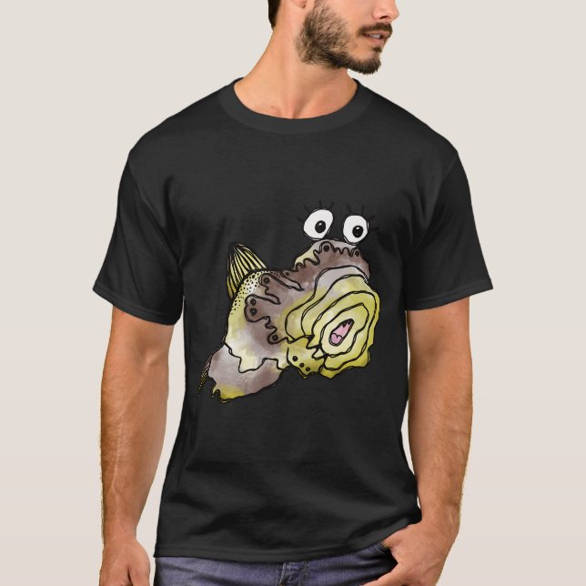 T-shirt Poisson Jaune Fantaisiste (Devant)