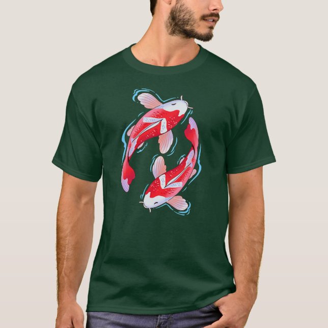 T-shirt Poisson Koi Japonais I Koi Carp Pond (Devant)