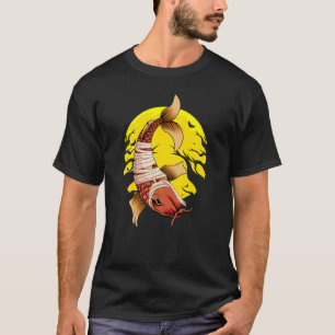 T-shirt Poisson Koi Momie Halloween Pour Garçon Fille Enfa