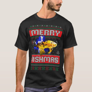 T-shirt Poisson laide de Noël Betta-Poisson Pêche Paj