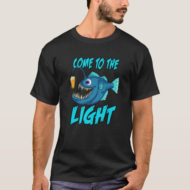 T-shirt Poisson Lampfish Le Piège De Bière De Poisson Arri (Devant)