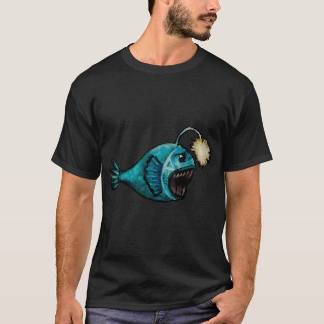 T-shirt Poisson Lanterne - Un Étrange Poisson des Profonde (Devant)