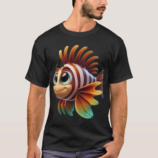 T-shirt Poisson lion adorable (Devant)