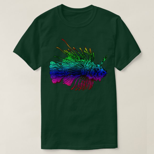 T-shirt Poisson Lion Gay pride Homoseuse LGBT Fish L (Design devant)