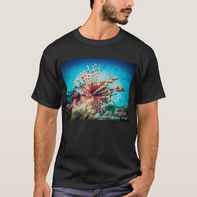 T-shirt  Poisson-lion rouge  (Devant)