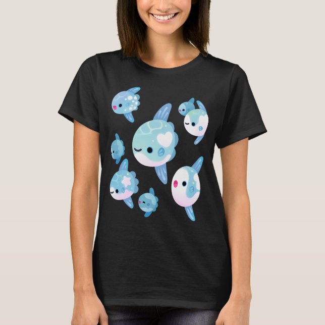 T-shirt poisson lune nageant (Devant)