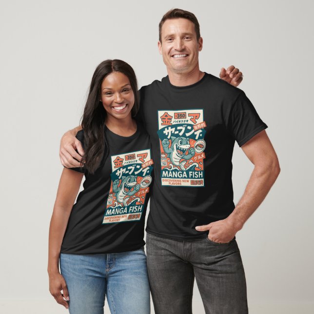 T-shirt Poisson Manga (Unisexe)