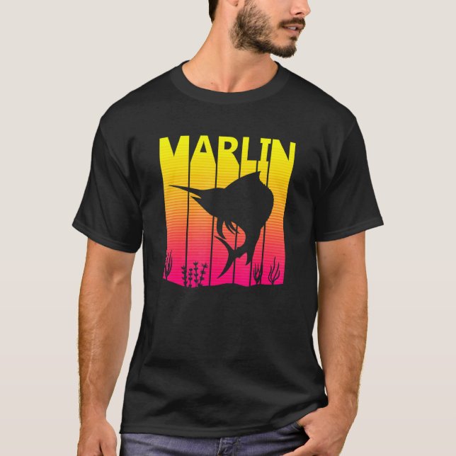 T-shirt Poisson Marlin Rétro (Devant)