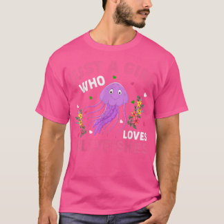 T-shirt Poisson-méduse Amoureux Juste Une Fille Qui Aime L