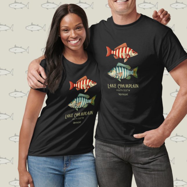 T-shirt Poisson nautique du lac Champlain Vermont (Créateur téléchargé)