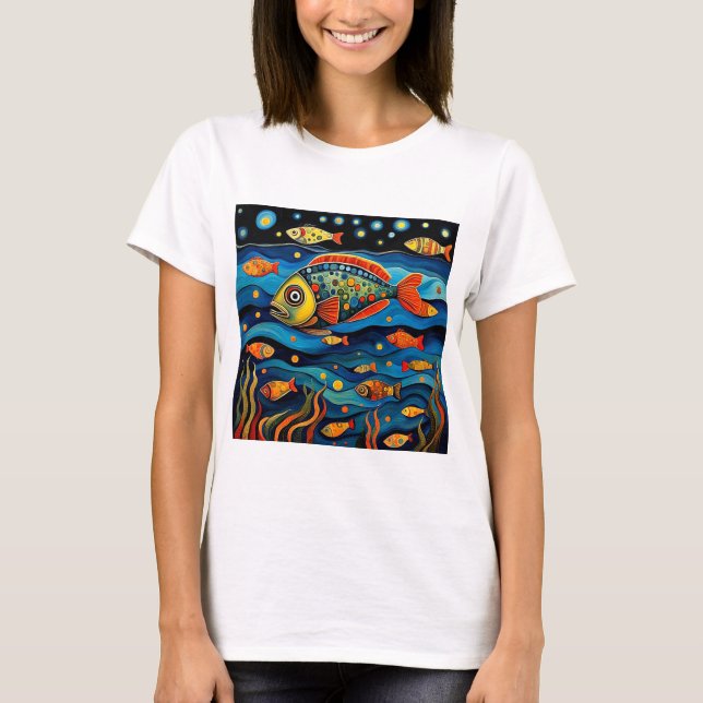 T-shirt Poisson nocturne (Devant)