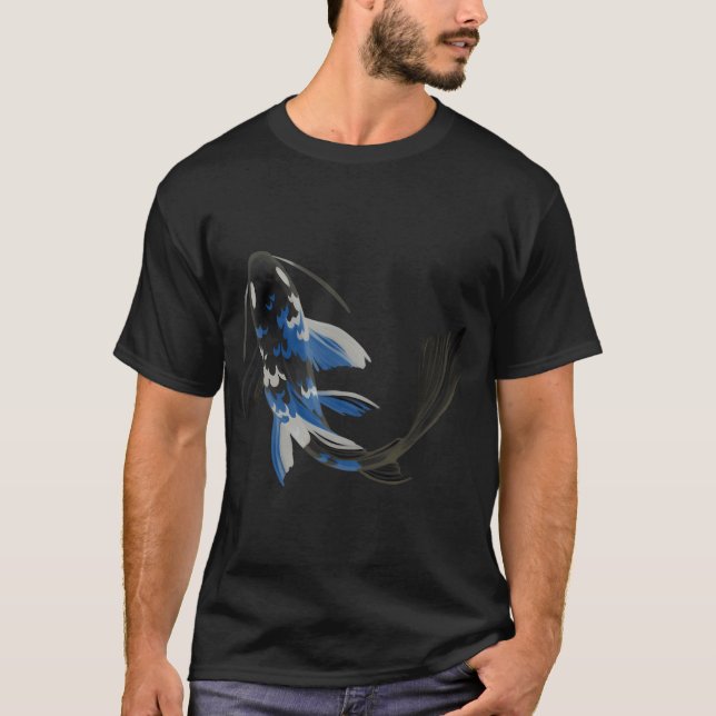 T-shirt Poisson noir (Devant)