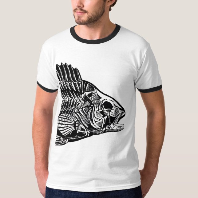 T-shirt Poisson noir (Devant)