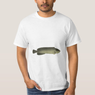 T-shirt Poisson noir de rivière Imprimer, papier d'affiche
