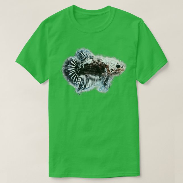 T-shirt Poisson noir samouraï (Design devant)
