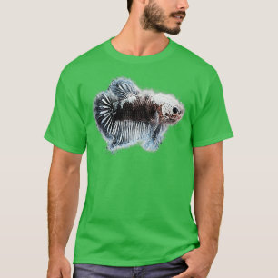 T-shirt Poisson noir samouraï
