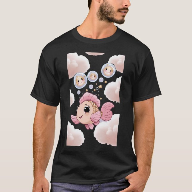 T-shirt Poisson Nuage Flottant (Devant)