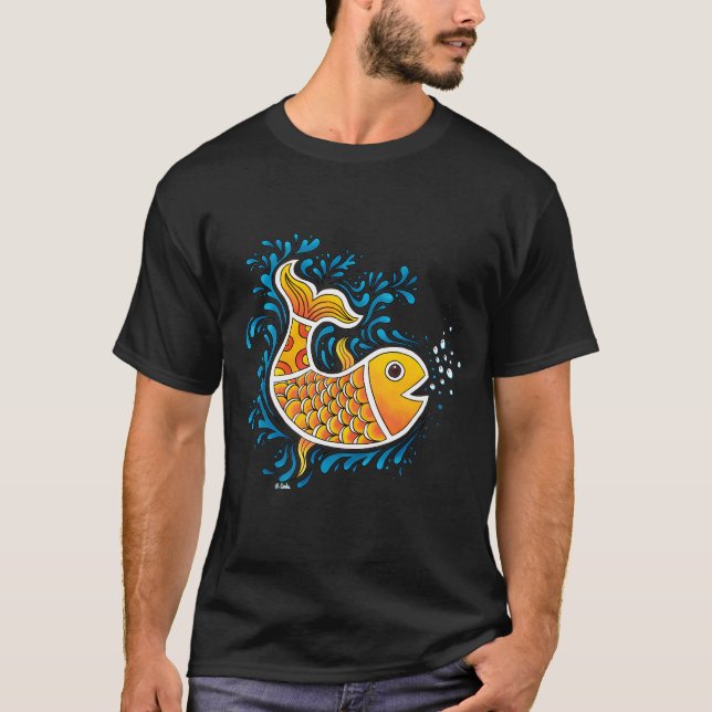 T-shirt Poisson Orange (Devant)