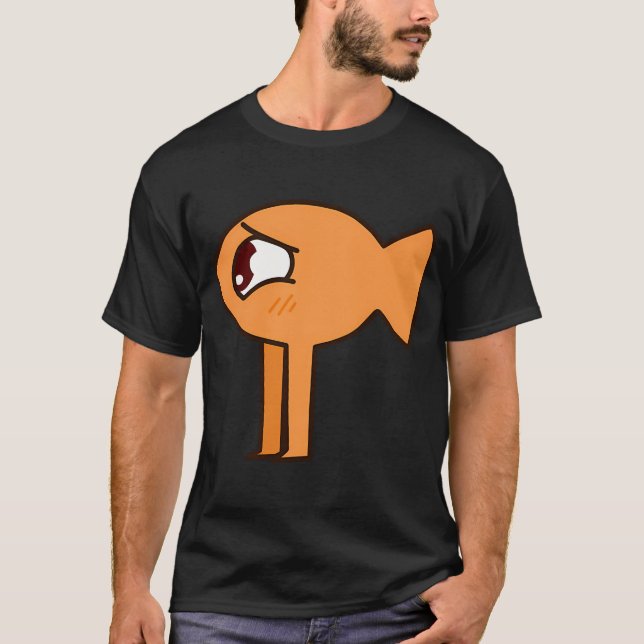 T-shirt Poisson Orange avec des Pattes (Devant)