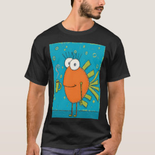 T-shirt Poisson Orange Jonglant la Vie et le Café Tout en