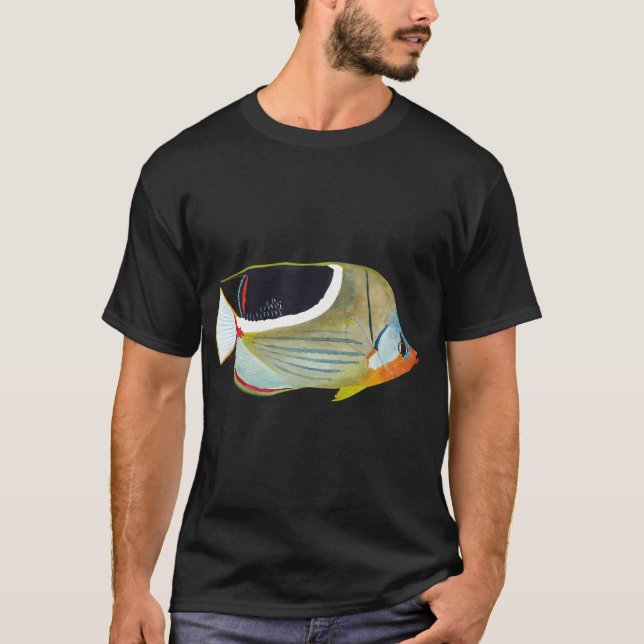 T-shirt POisson-Papillon à SElle-Chaetodon ephippium (Devant)