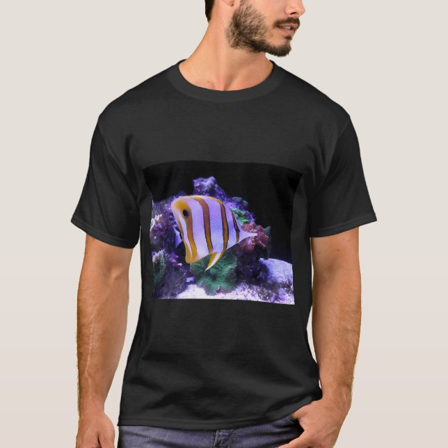 T-shirt Poisson-papillon jaune et blanc (Devant)