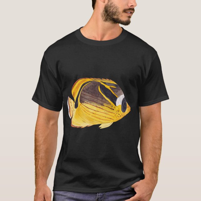 T-shirt POisson-Papillon Raton-Chaetodon lunula (Devant)