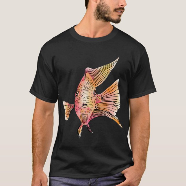 T-shirt Poisson perroquet sang orange (Devant)