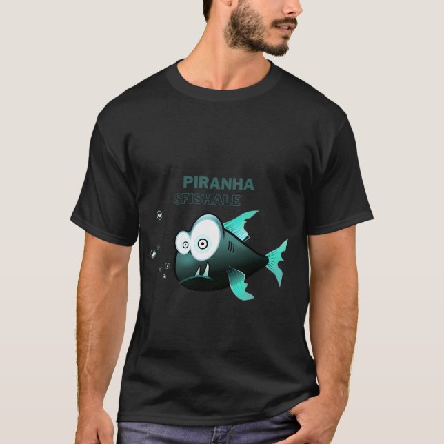 T-shirt poisson piranha (Devant)