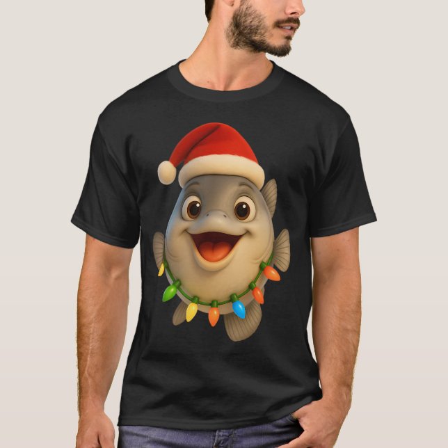 T-shirt Poisson Pompaneau de Noël (Devant)