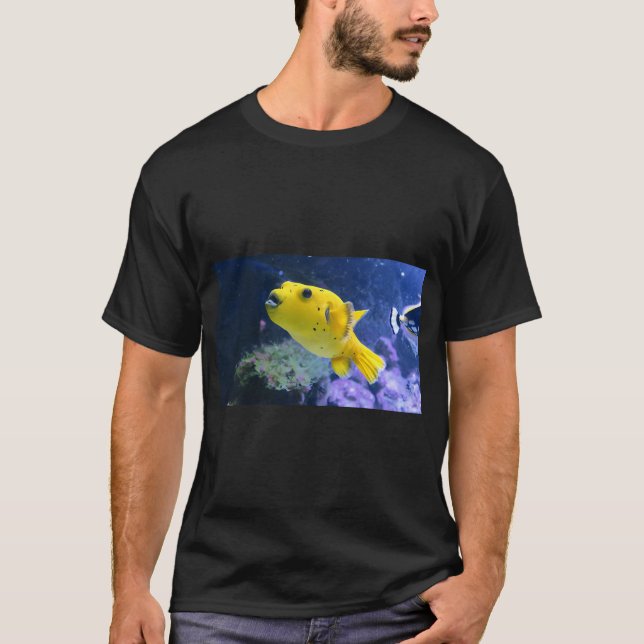T-shirt Poisson porc-épic jaune (Devant)