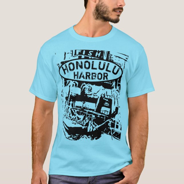 T-SHIRT POISSON PORT D'HONOLULU (Devant)