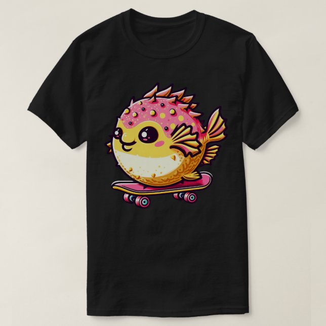 T-shirt Poisson-pouffer 3 (Design devant)