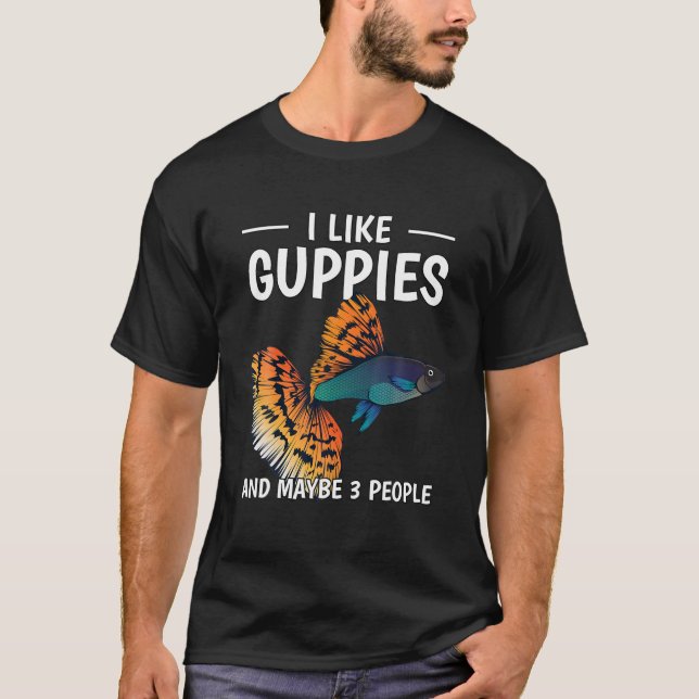 T-shirt Poisson Propriétaire De L'Aquarium J'Aime Les Gupp (Devant)