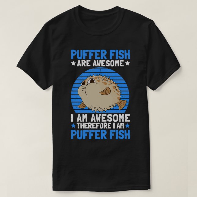 T-shirt Poisson Puffer fantastique aquarium poissons aquar (Design devant)