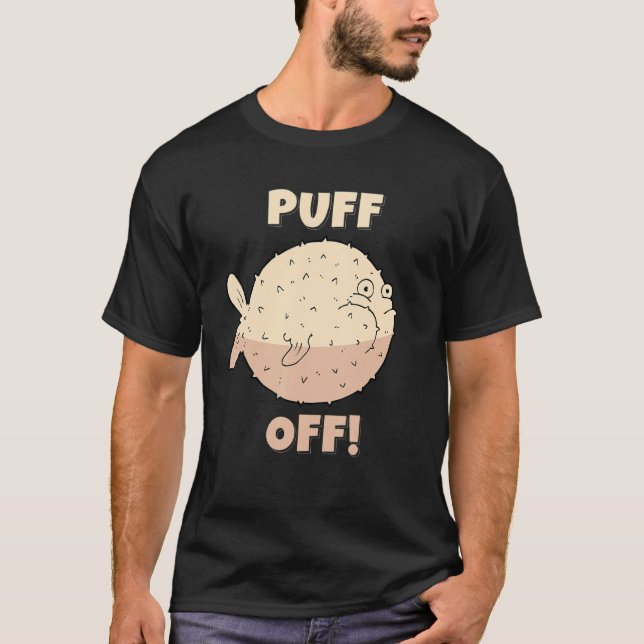 T-shirt Poisson Puffer I Puff Off I Poisson Mer Créateur D (Devant)