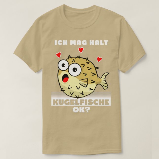 T-shirt Poisson Puffer J'Aime Poisson Puffer 1 (Design devant)