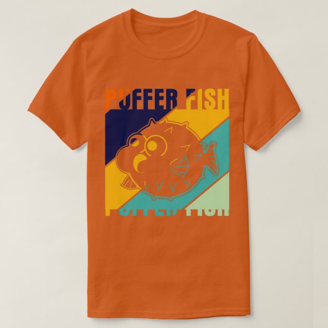 T-shirt Poisson Puffer Retro Poisson Puffer (Design devant)